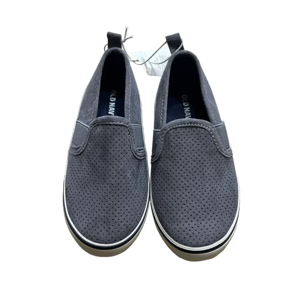 NEW Old Navy Sz 7 Grey Slip-On Sneakers